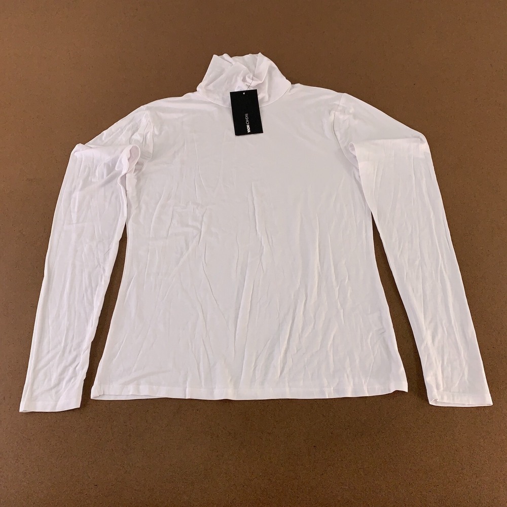 Fashion Nova Women's Size XL Off White Pamela Long Sleeve Turtleneck Top NWTโ